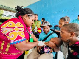 Lindungi Anak dari Campak, Dinkes Papua Barat-PKM Mokwam Gelar Imunisasi Massal